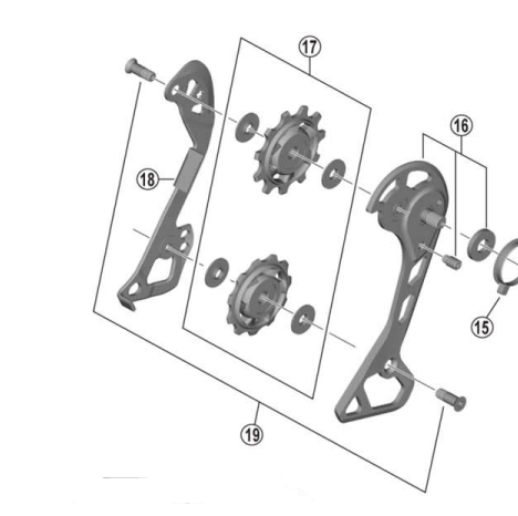 Shimano xt 2024 derailleur parts