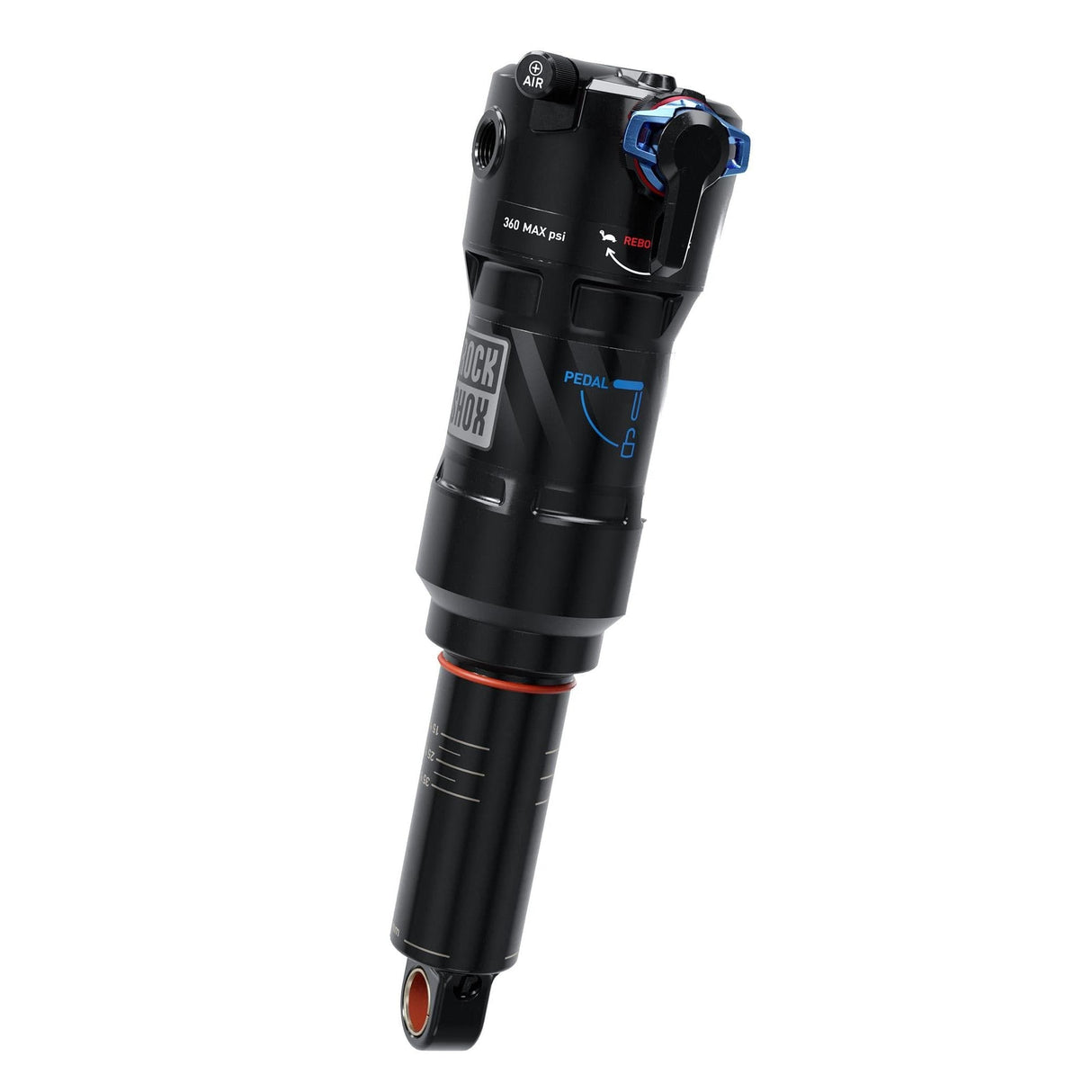 Rockshox Rear Shock Deluxe Ultimate Rct- 185X50 Linear Air, 0Neg/0Pos Tokens, Linearreb/Dcomp, 380Lb Lockout, Trunnion Standard(8X30) C1 Trek Top Fuel 2022: Black 185X50