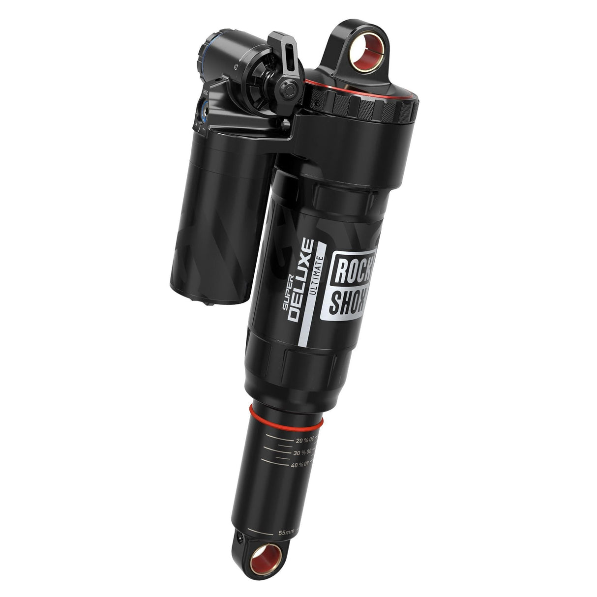 Rockshox Rear Shock Super Deluxe Ultimate Rc2T -  Linear Air, 1 Neg/ 4 Pos Tokens, Linearreb/Lcomp, 320Lb Lockout, Standard Standard C1 Commencal Clash Race2019+: Black 230X65