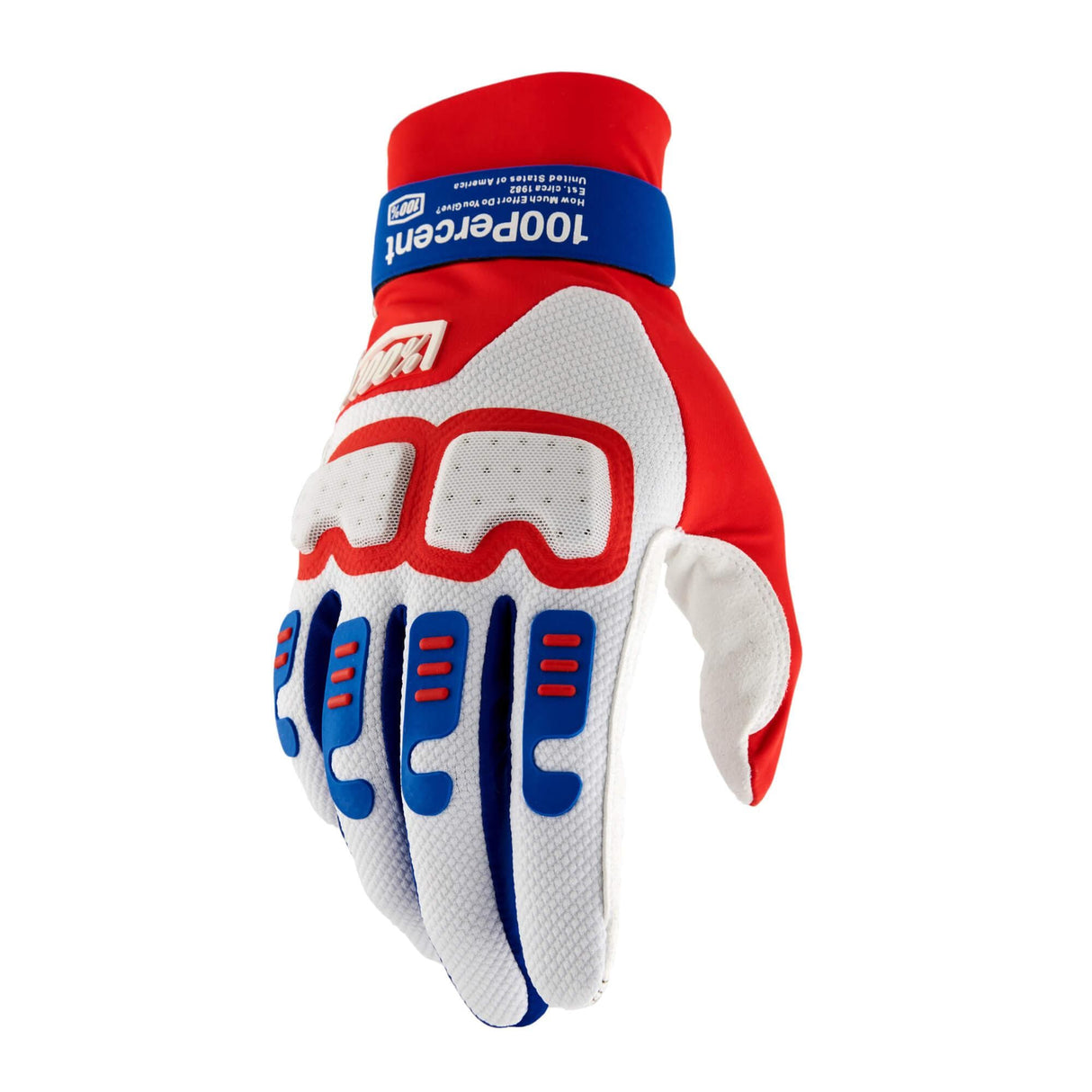 100% Langdale Gloves Red/White/Blue XL