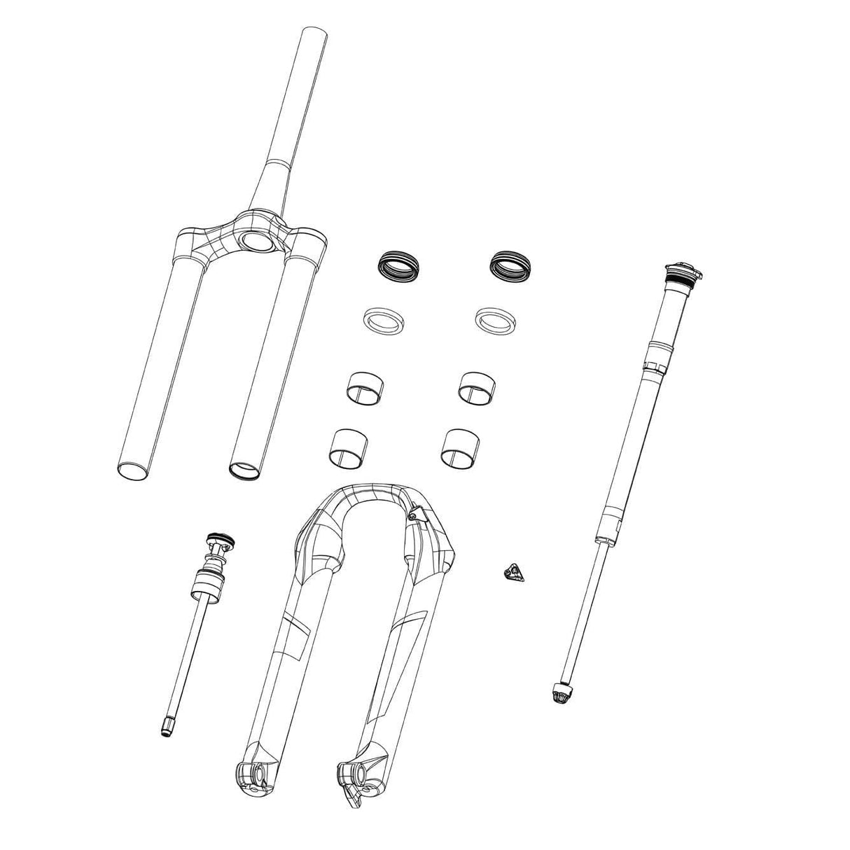 Rockshox Spare - Fork Compression Damper Knob Kit- Crown Race Day Damper (Includes Knob & Screw) - Rudy Ultimate A1 (2022) 2022: