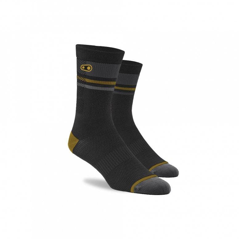 Crankbrothers Icon Socks - Black/Gold - Small/Medium