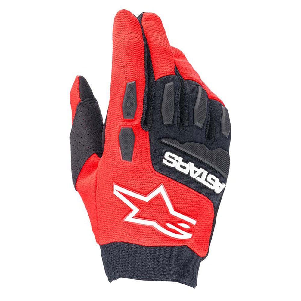 Alpinestars Freeride Youth Gloves 2022: Bright Red/White Xs