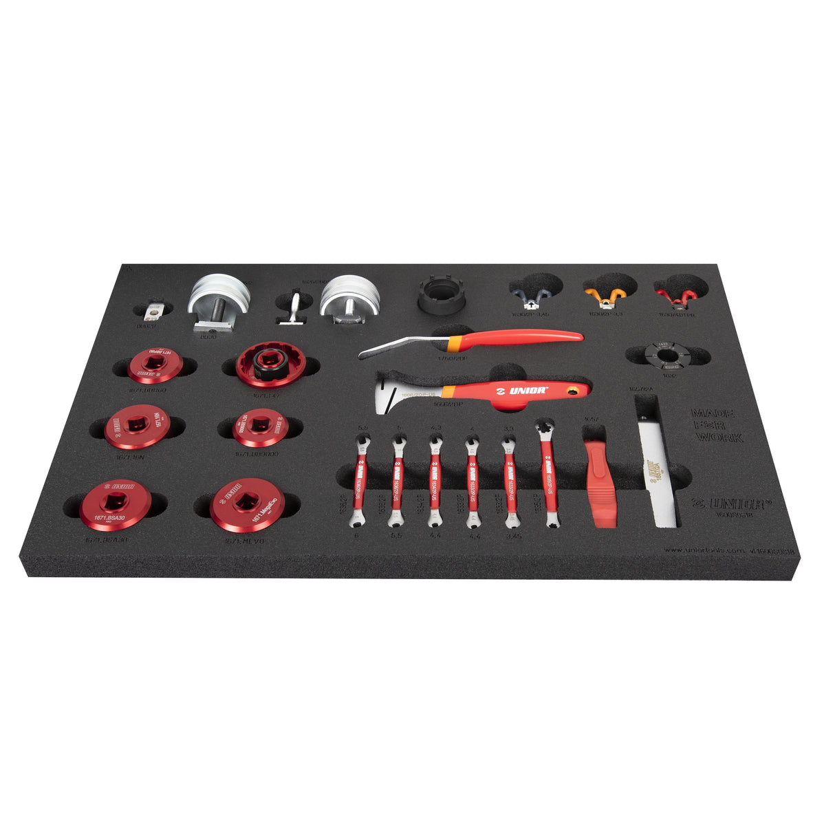 Unior Bike Tool Set In Sos Tool Tray (1600Sos18) 2023: