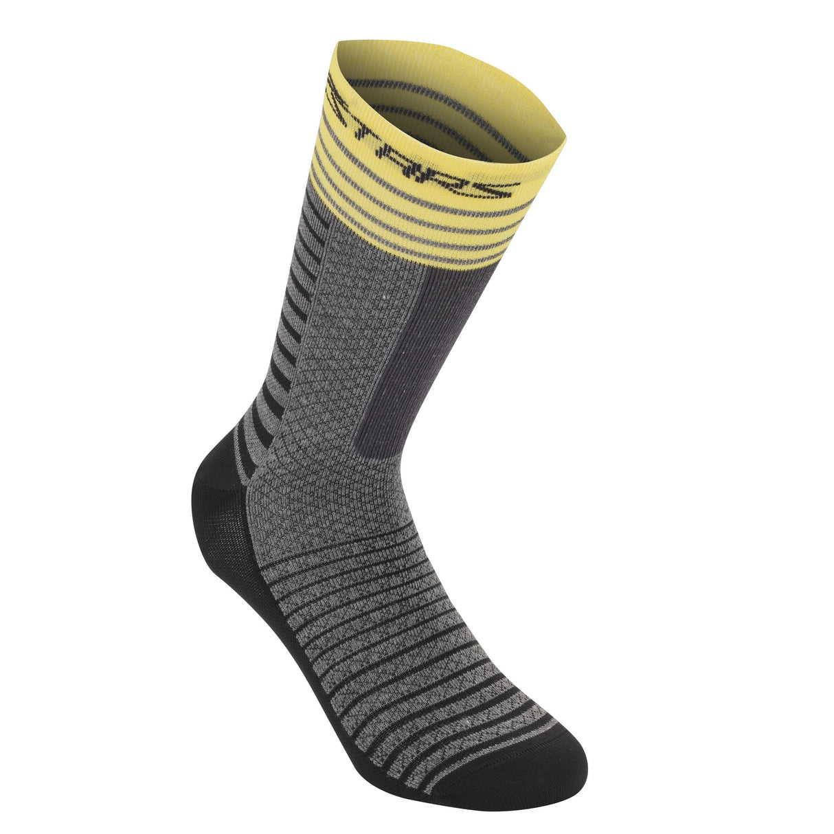 Alpinestars Drop Socks 19 2020: Mid Grey/Yellow S