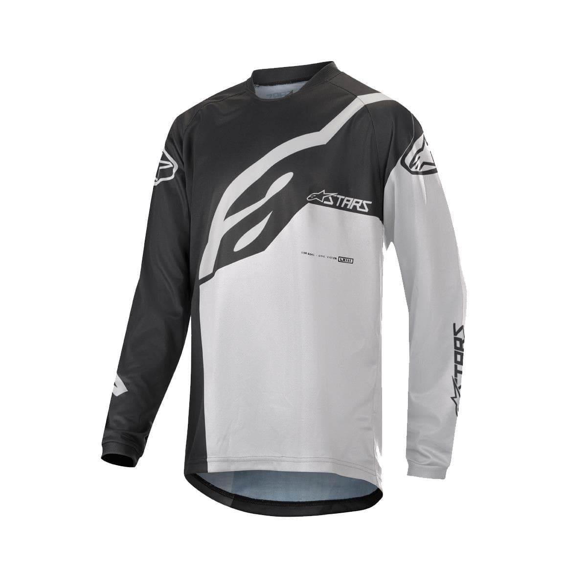 Alpinestars Youth Racer Factory Long Sleeve Jersey 2020: Black/White L