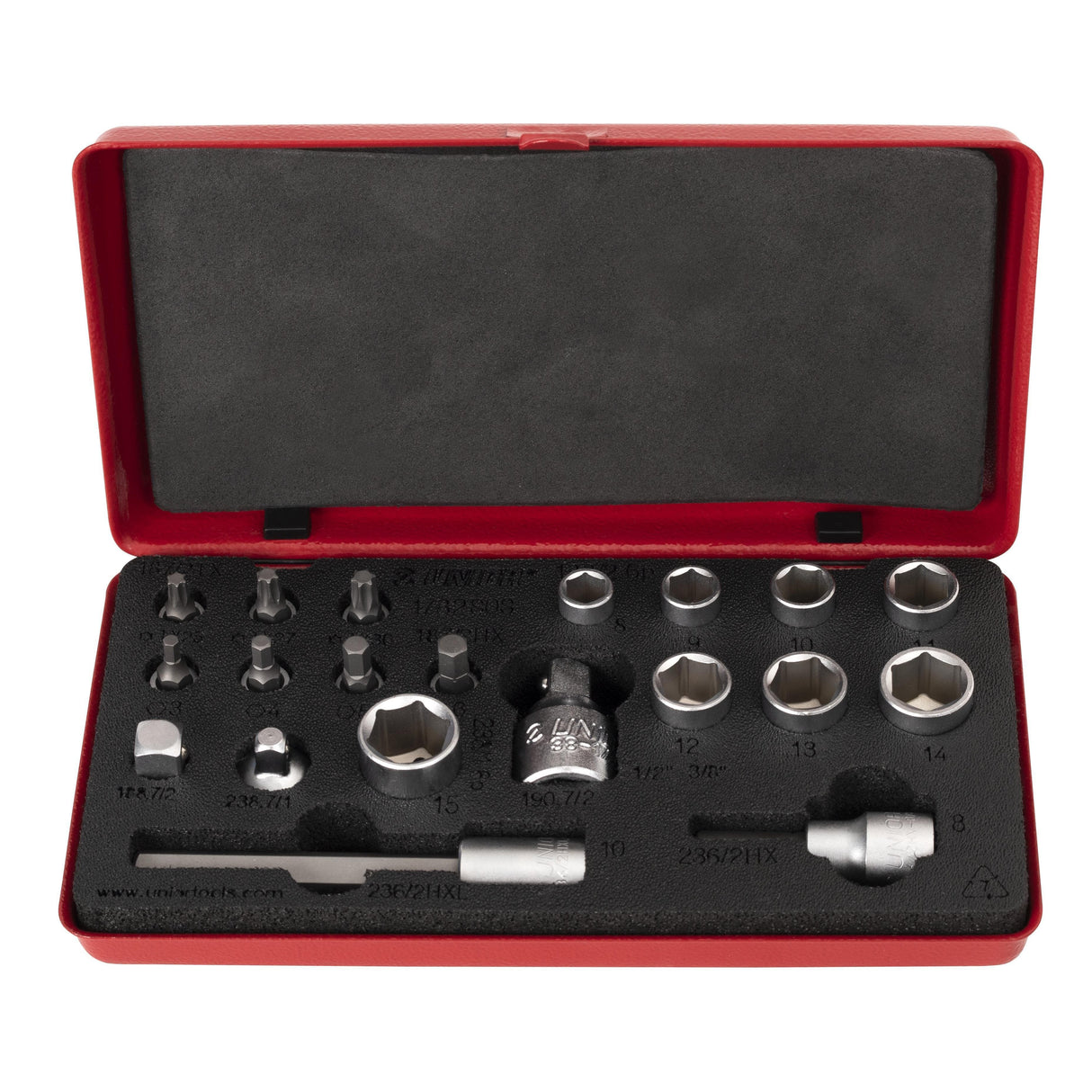 Unior Bits And Sockets Set 2023: Red