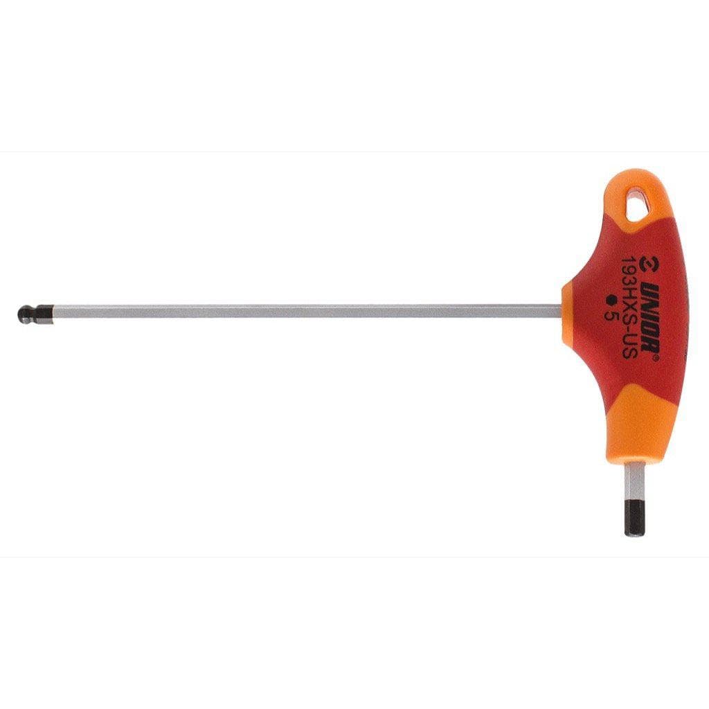 Unior Ball-End Hexagonal Screwdriver With T-Handle: Red 3Mm