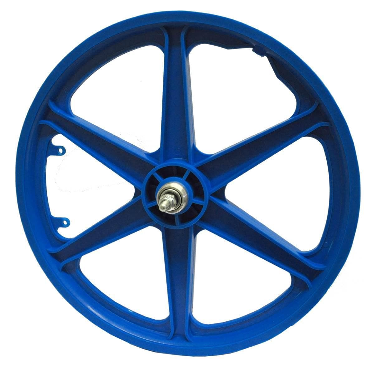 20" Rear Straight 6 "BLUE" BMX 6 Spoke Mag Nylon wheel 20A - MRRP £24.99