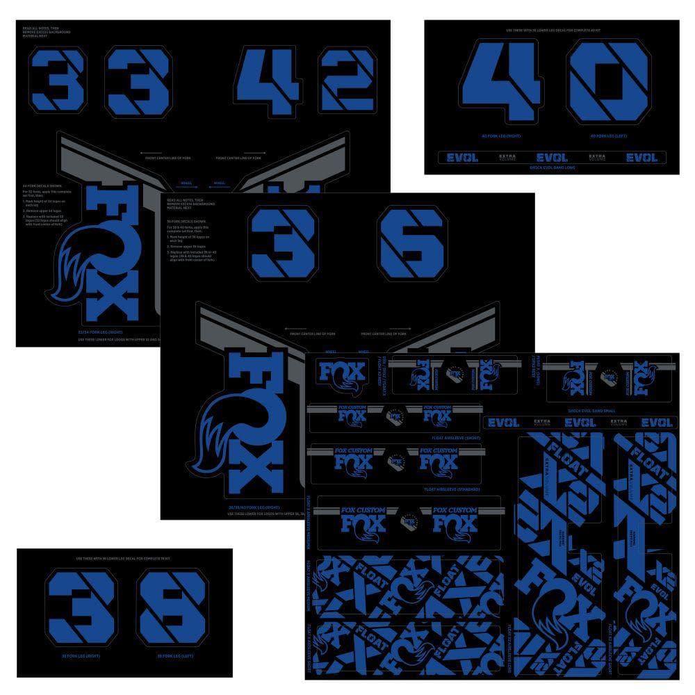 FOX Fork & Shock AM Custom Decal Kit 2021 Blue