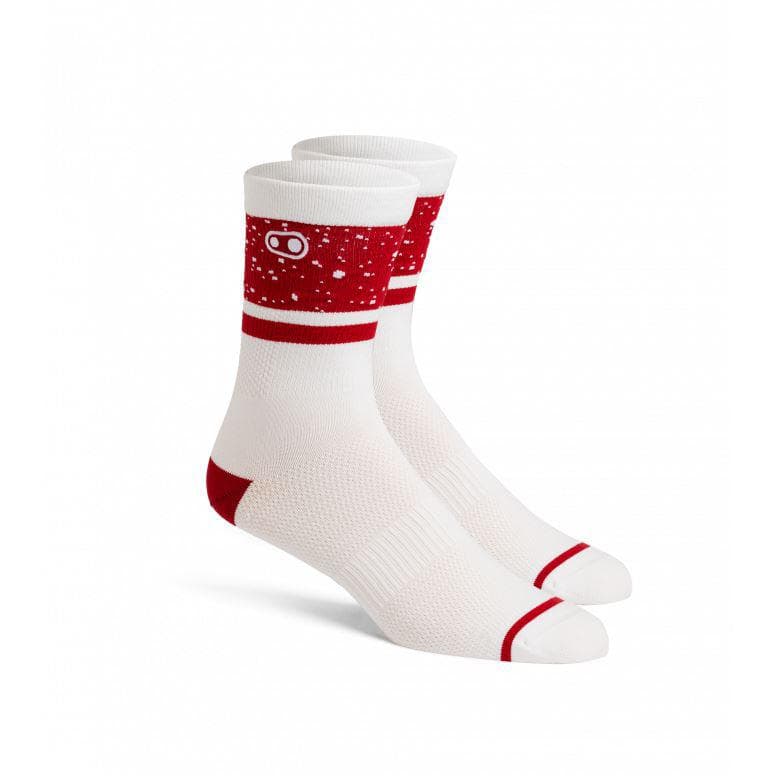 Crankbrothers Icon Socks - White/Red - Small/Medium