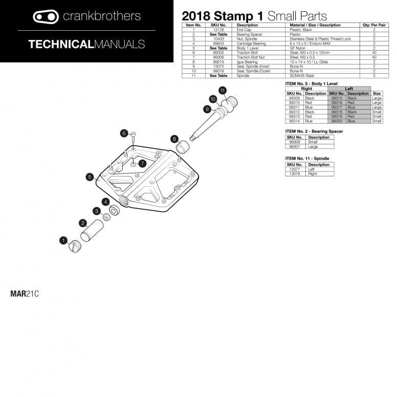 Crankbrothers Stamp 1 V1 bearing spacer - Large