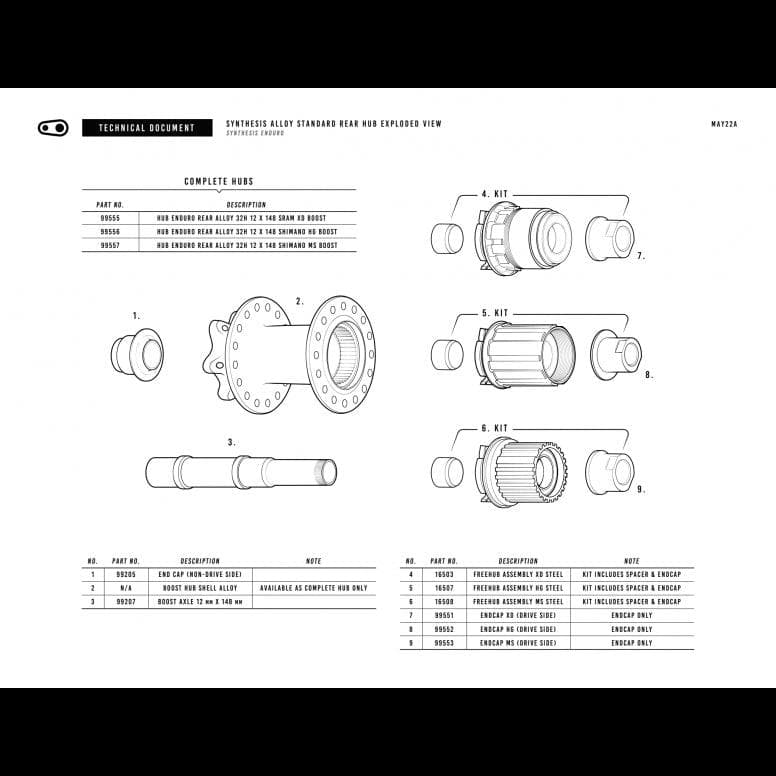 Crankbrothers Synthesis E Rear Hub XD - Black