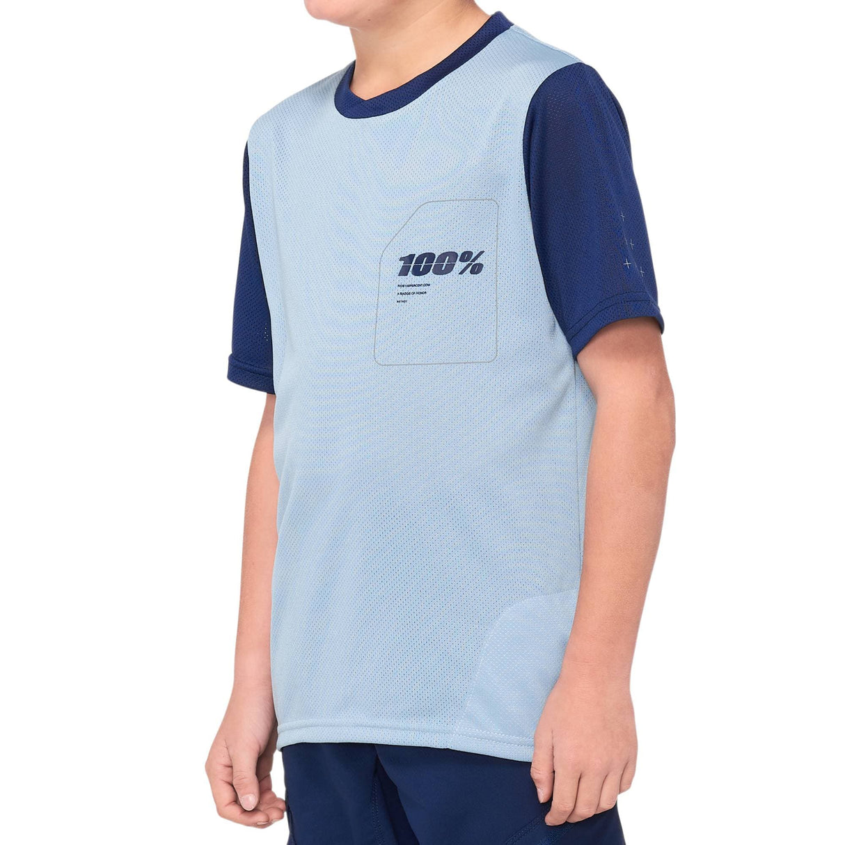 100% Ridecamp Youth Jersey Light Slate / Navy M