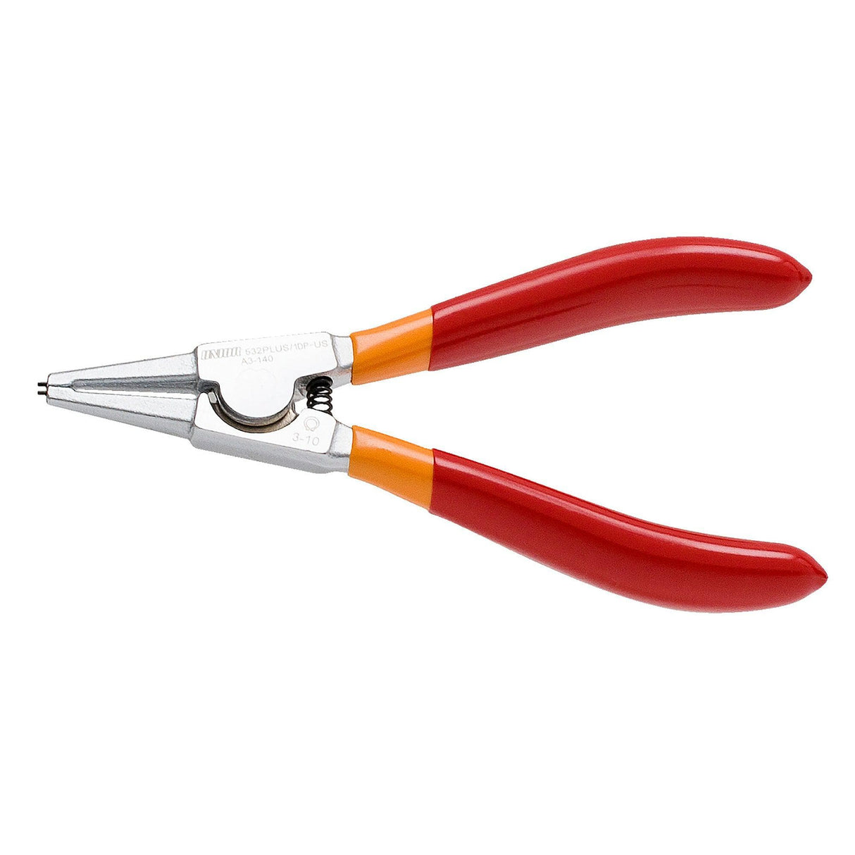 Unior External Lock Rings Pliers, Straight: Red 140 X 3-10Mm