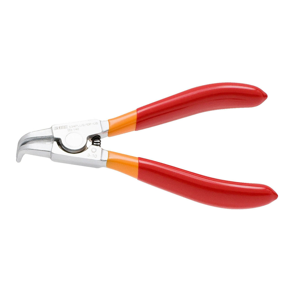 Unior External Lock Rings Pliers, Bent: Red 140 X 3-10Mm