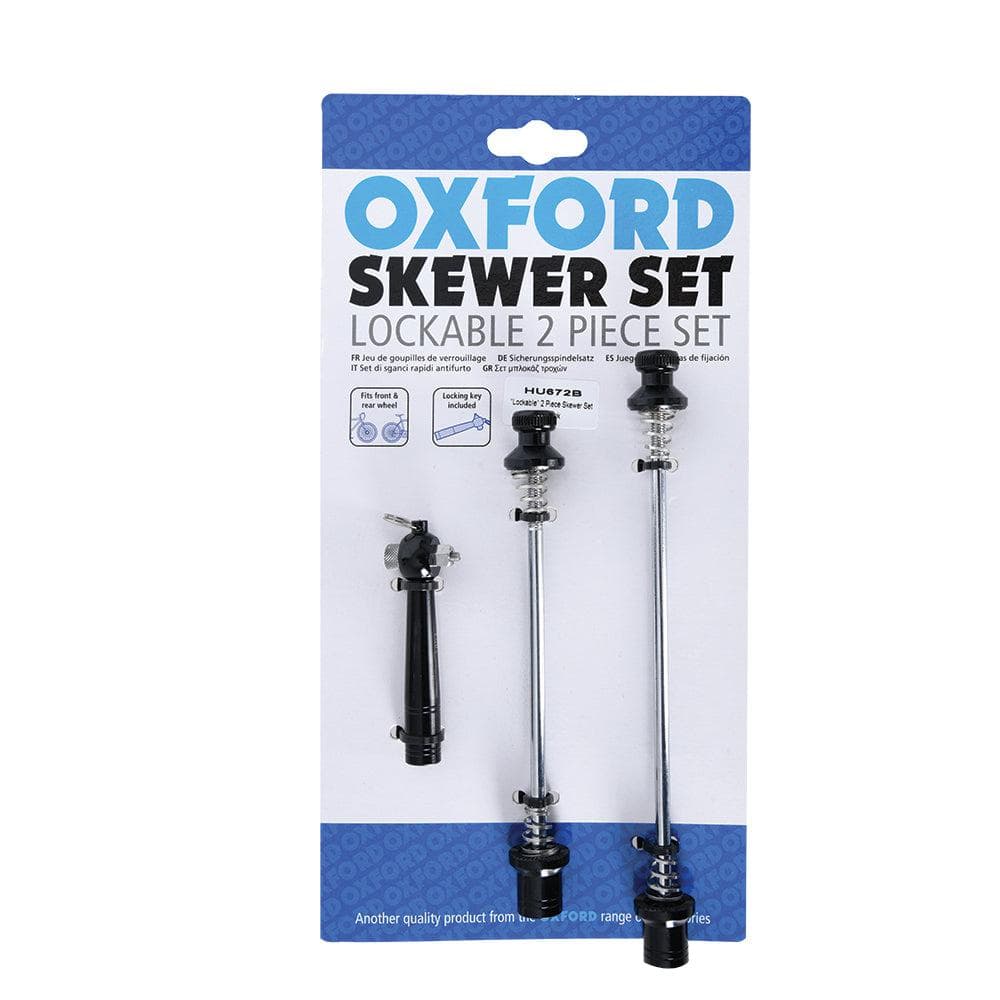 Oxford Lockable 2 Piece Skewer Set - Black