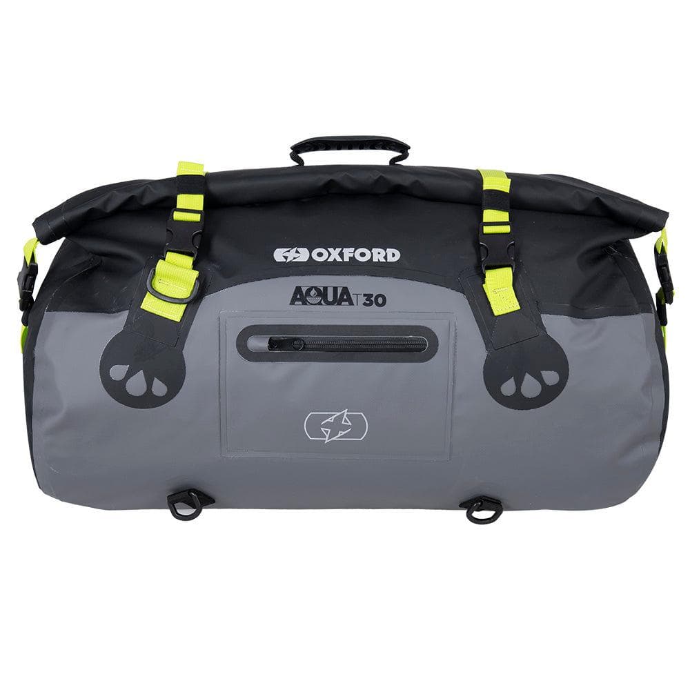 Oxford Aqua T-30 Roll Bag- Black/Grey/Fluo