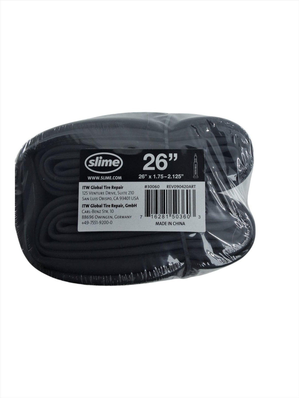 Slime Smart 26" x 1.75-2.125" PRESTA Valve Inner Tube