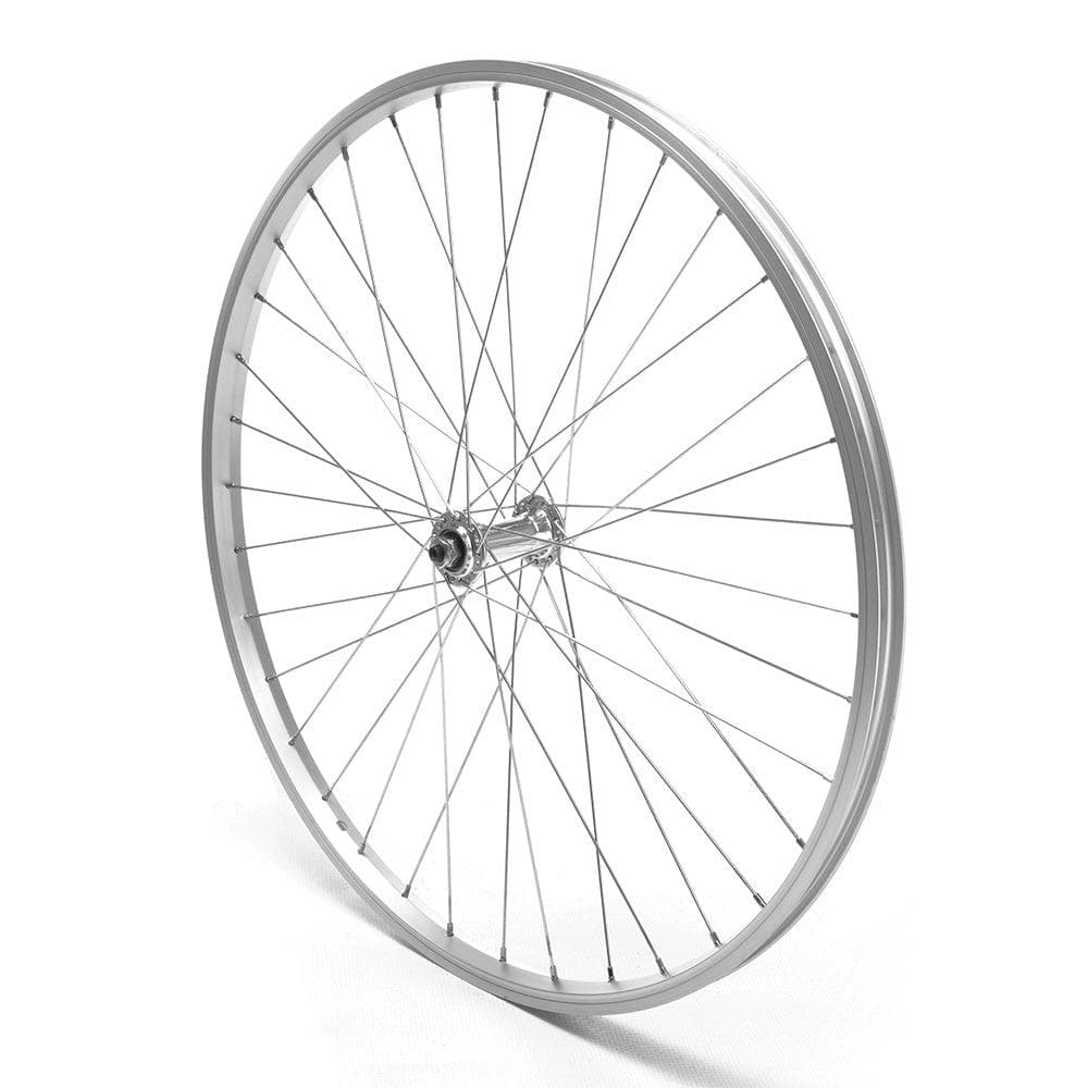 Front Wheel 26' MTB Silver Single Wall QR V-Brake