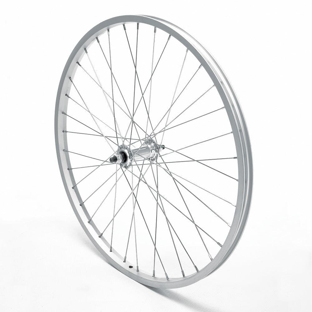 Front Wheel 24' MTB Silver Single Wall Nutted V-Brake