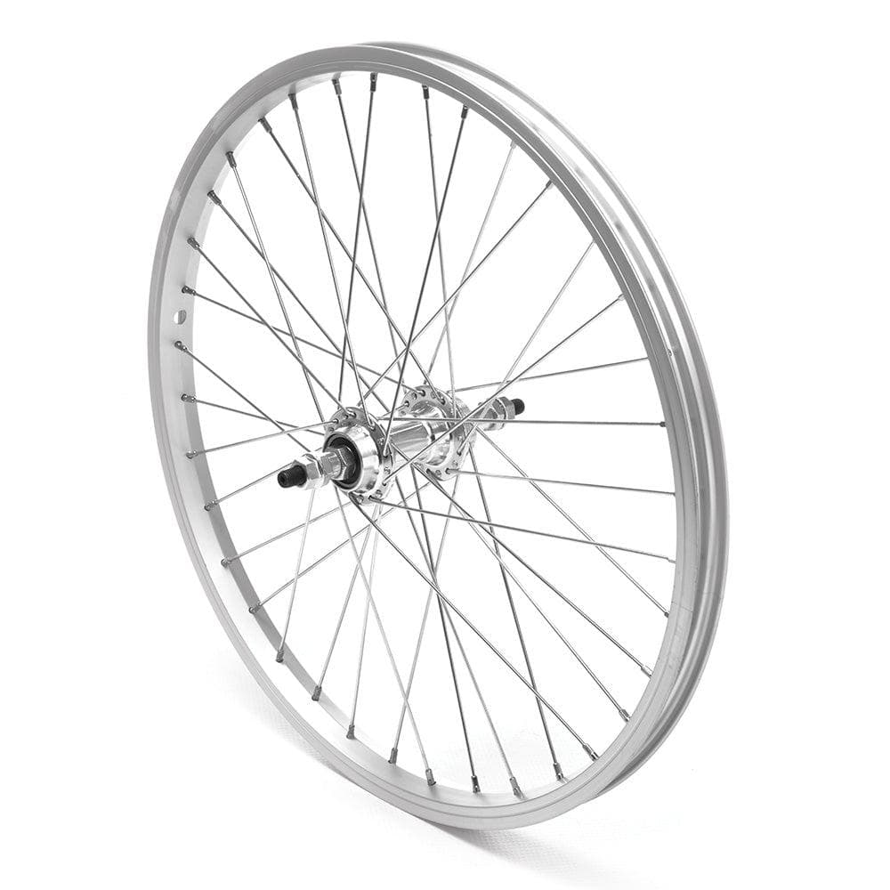 Rear Wheel 20' MTB Freewheel Silver S/Wall Nutted V-Brake