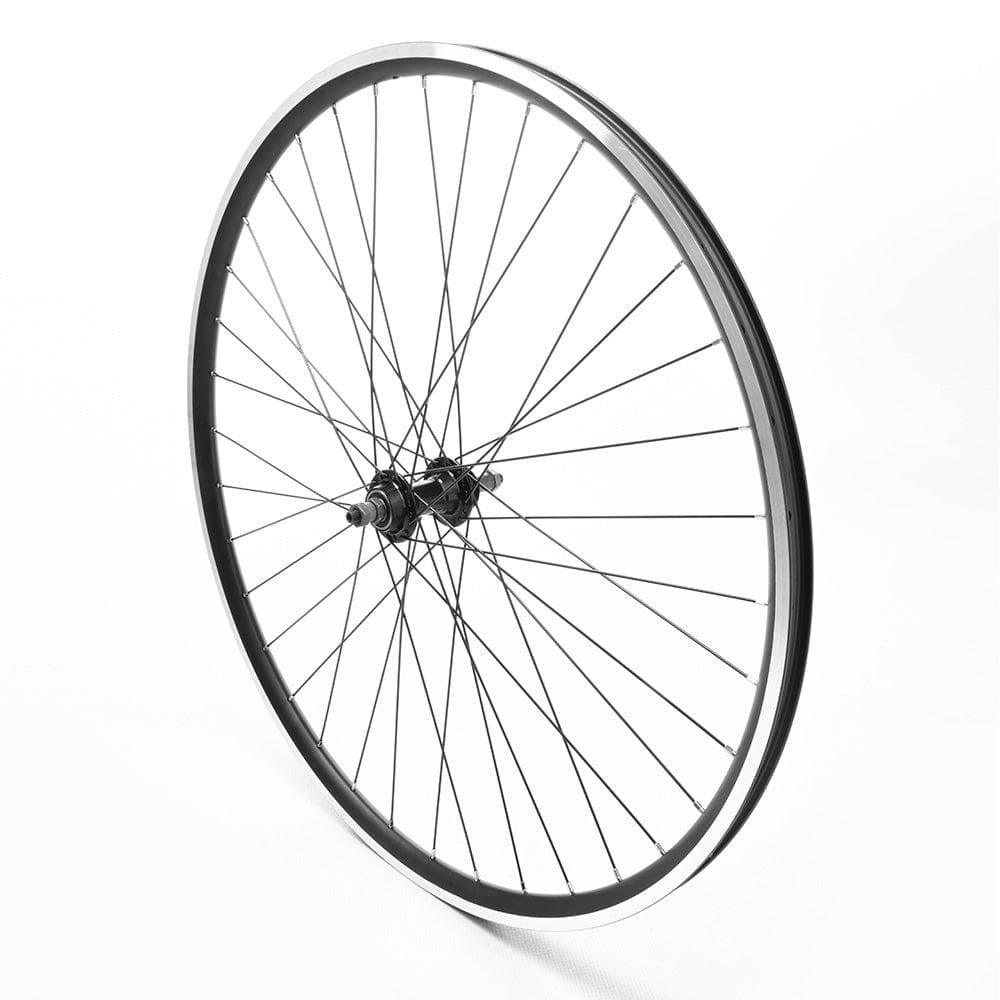 Rear Wheel 700c Hybrid Freewheel Black D/Wall QR V-Brake