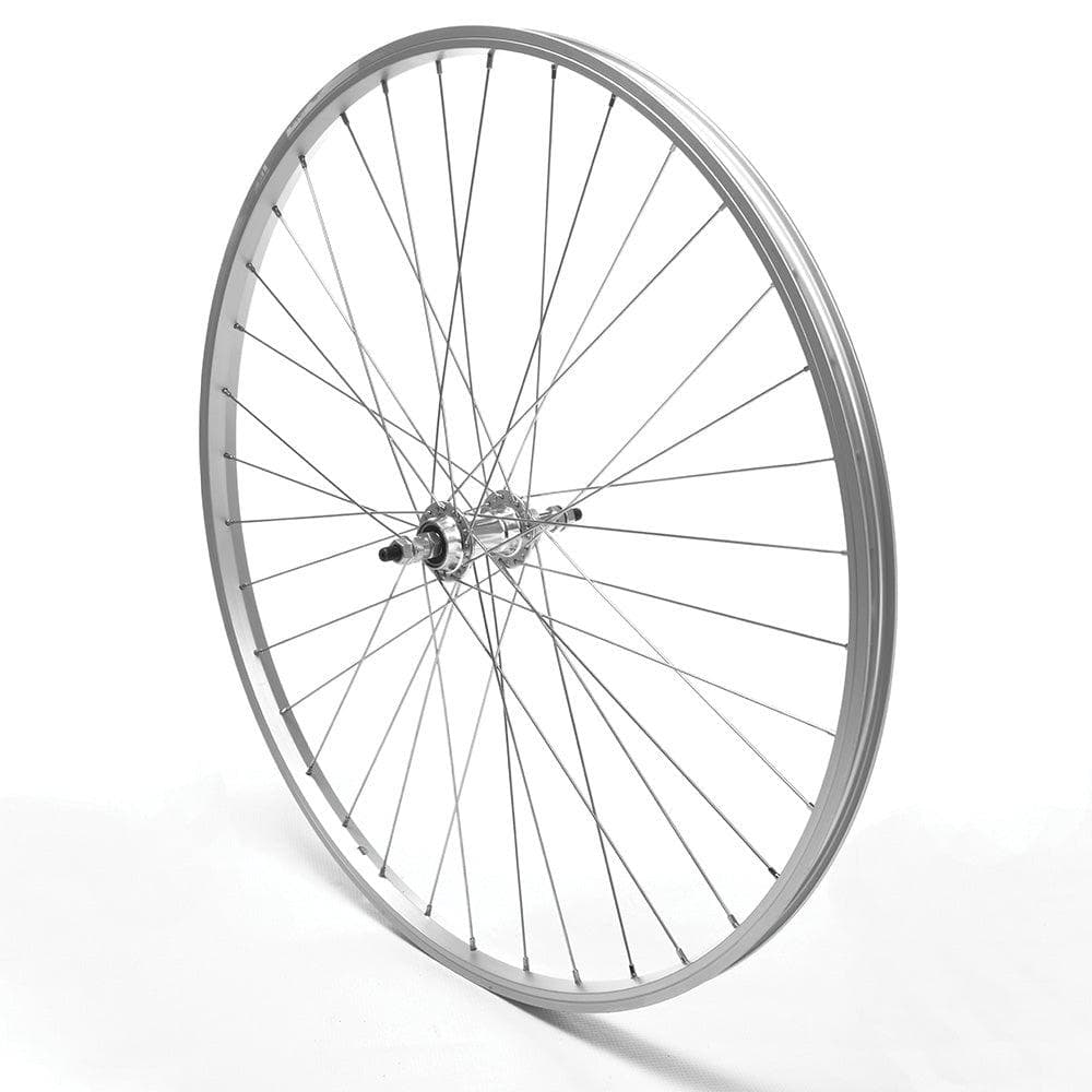 Rear Wheel 24'' MTB Silver Single Wall Nutted V-Brake