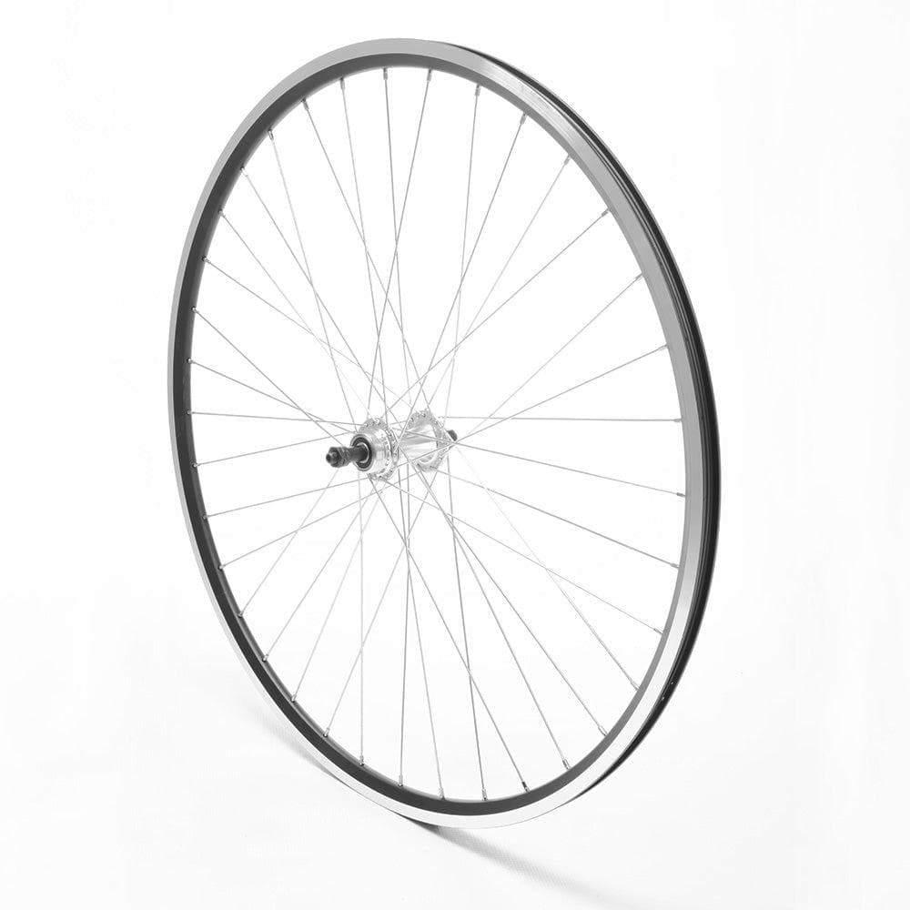 Rear Wheel 700c Road Freewheel Black Double Wall QR