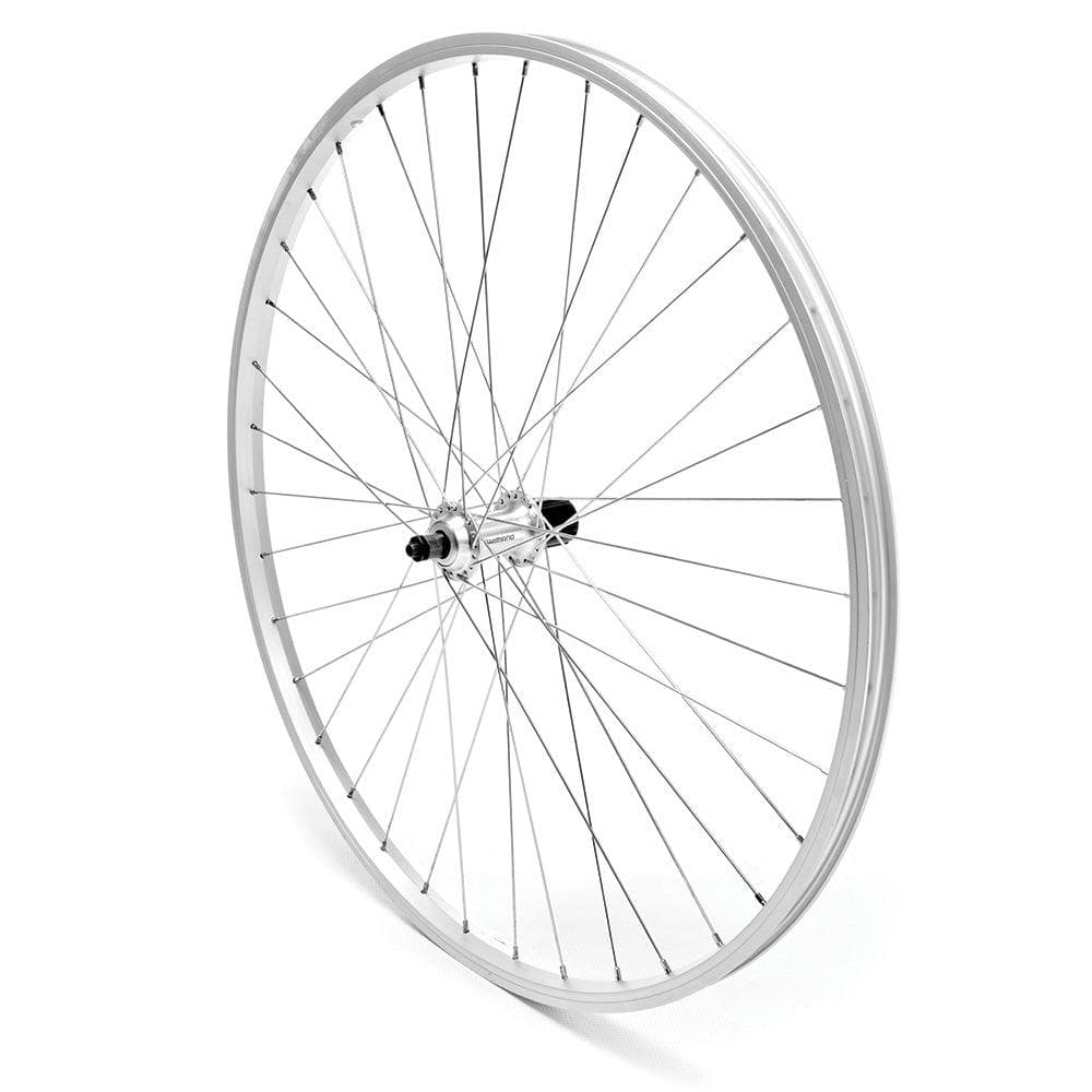 Rear Wheel 700c Hybrid Cassette Silver Single Wall QR