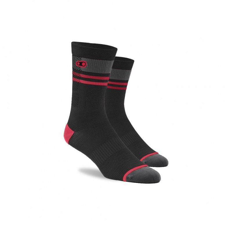 Crankbrothers Icon Socks - Red/Grey - Large/X-Large