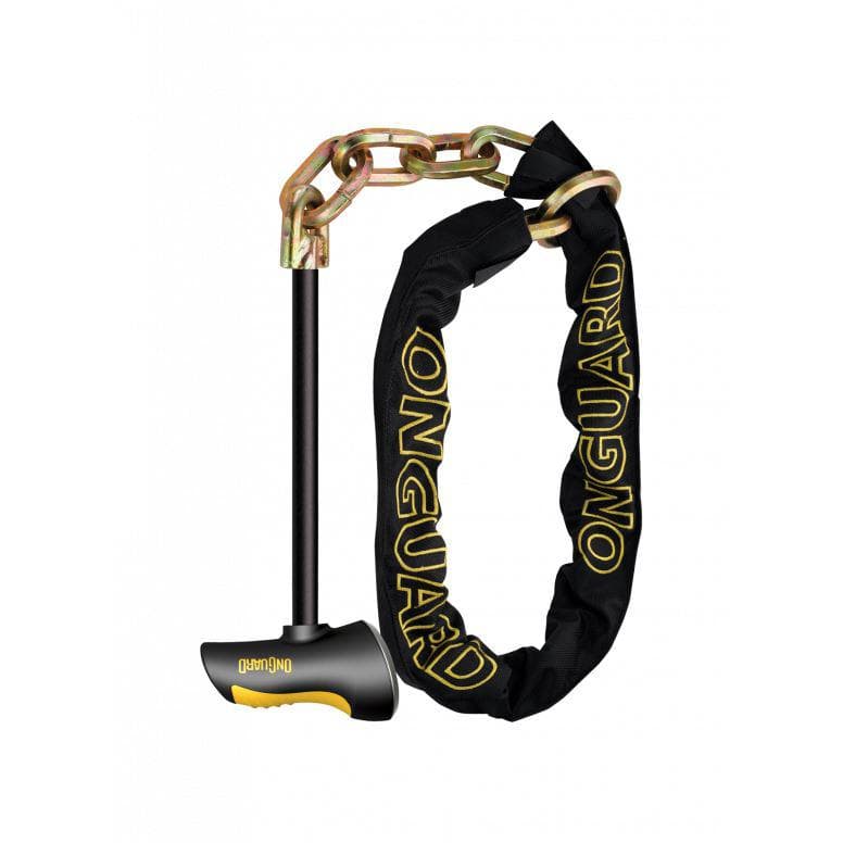 OnGuard Beast Loop and T Chain Lock - Black/Yellow - 110cm