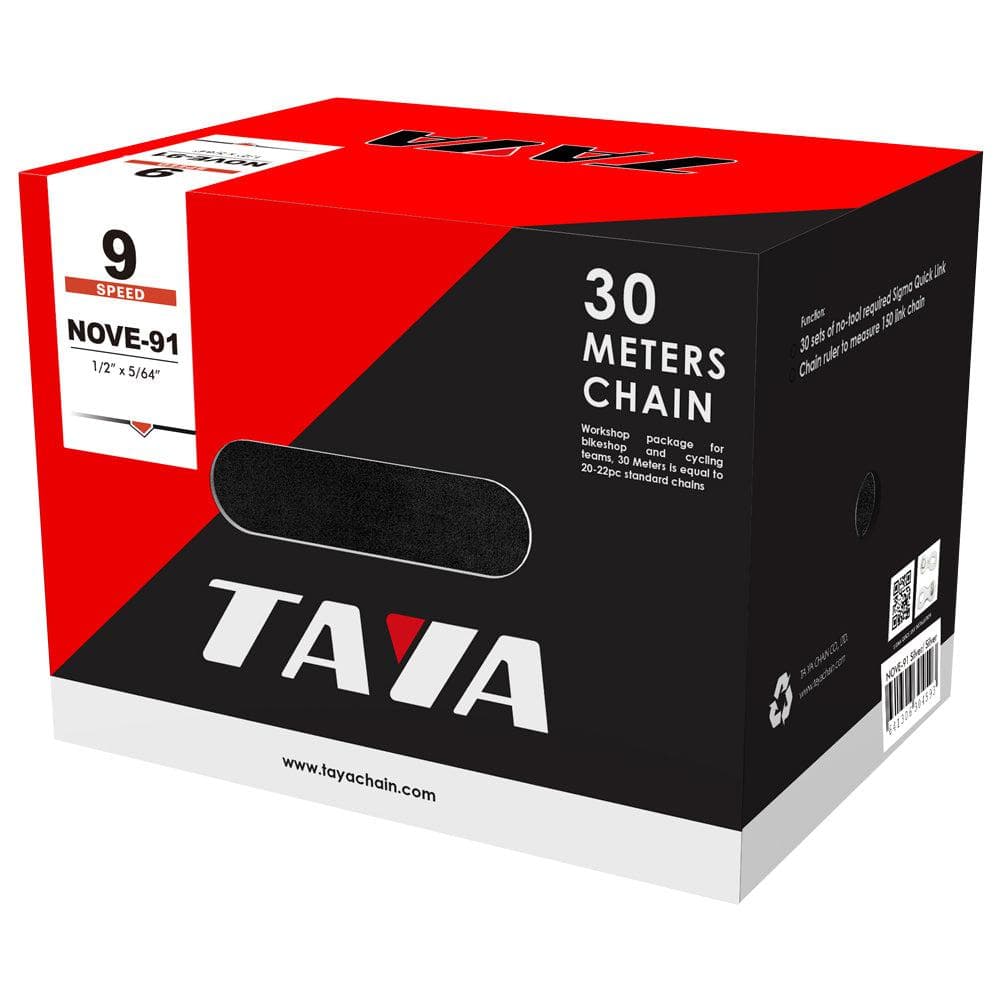 Taya Nove-91 9 Speed Chain Silver 30m Workshop Roll