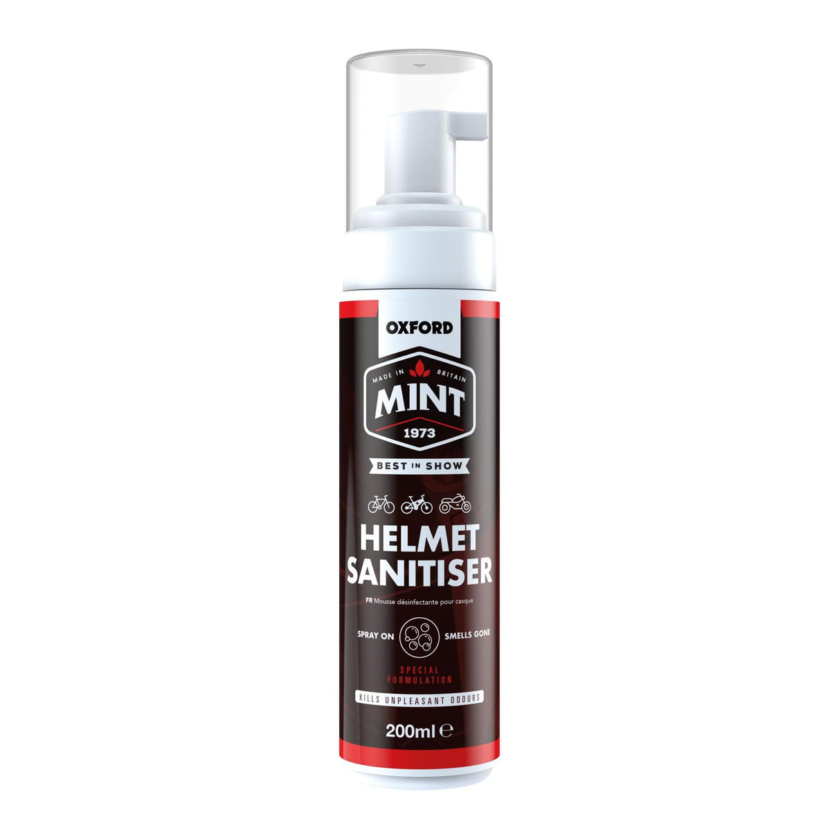 Oxford Mint Helmet Sanitiser Foam 200ml