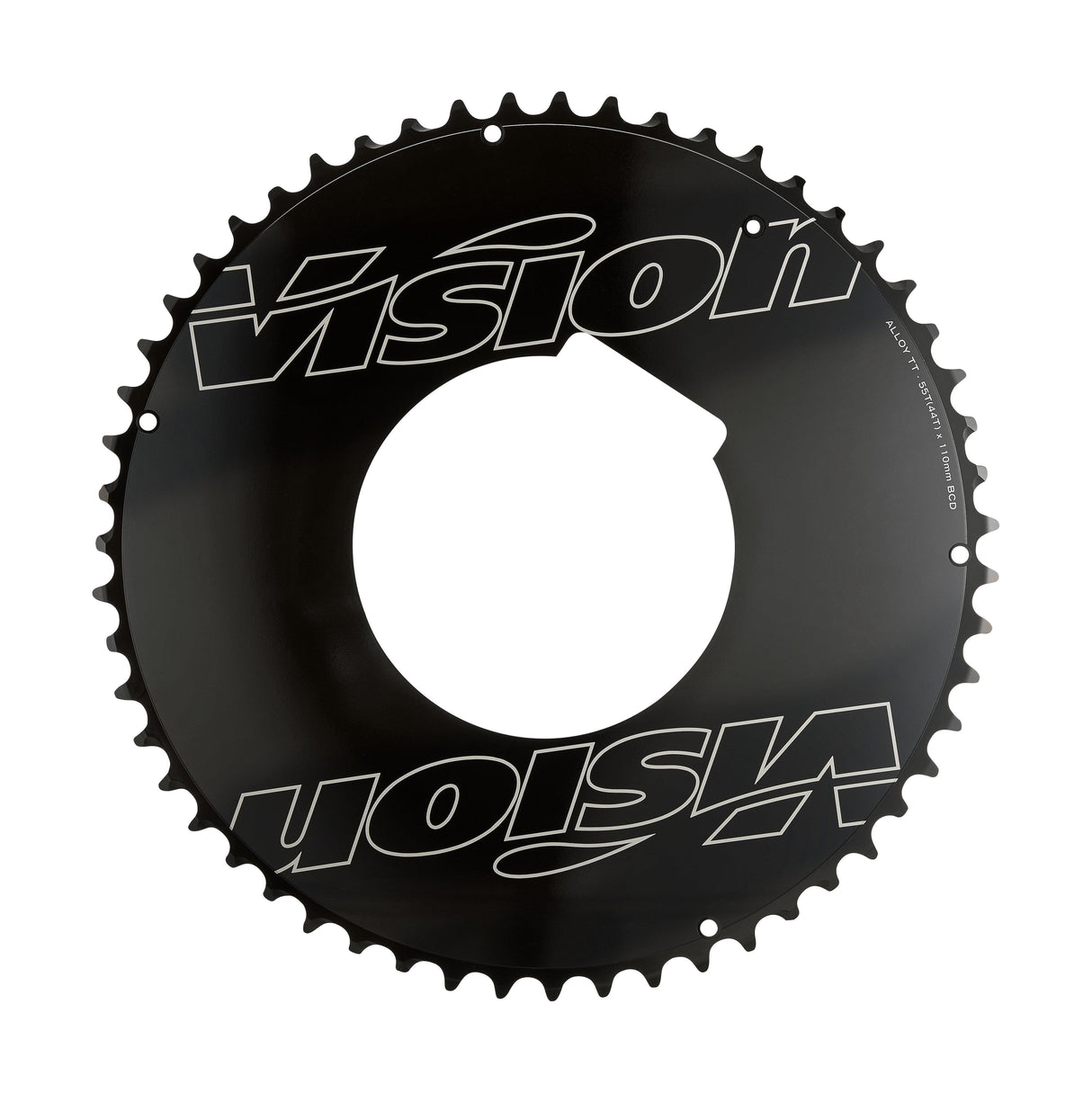 Vision Vision Powerbox Aero Chainring (2x11, 110x46T(55), Black)