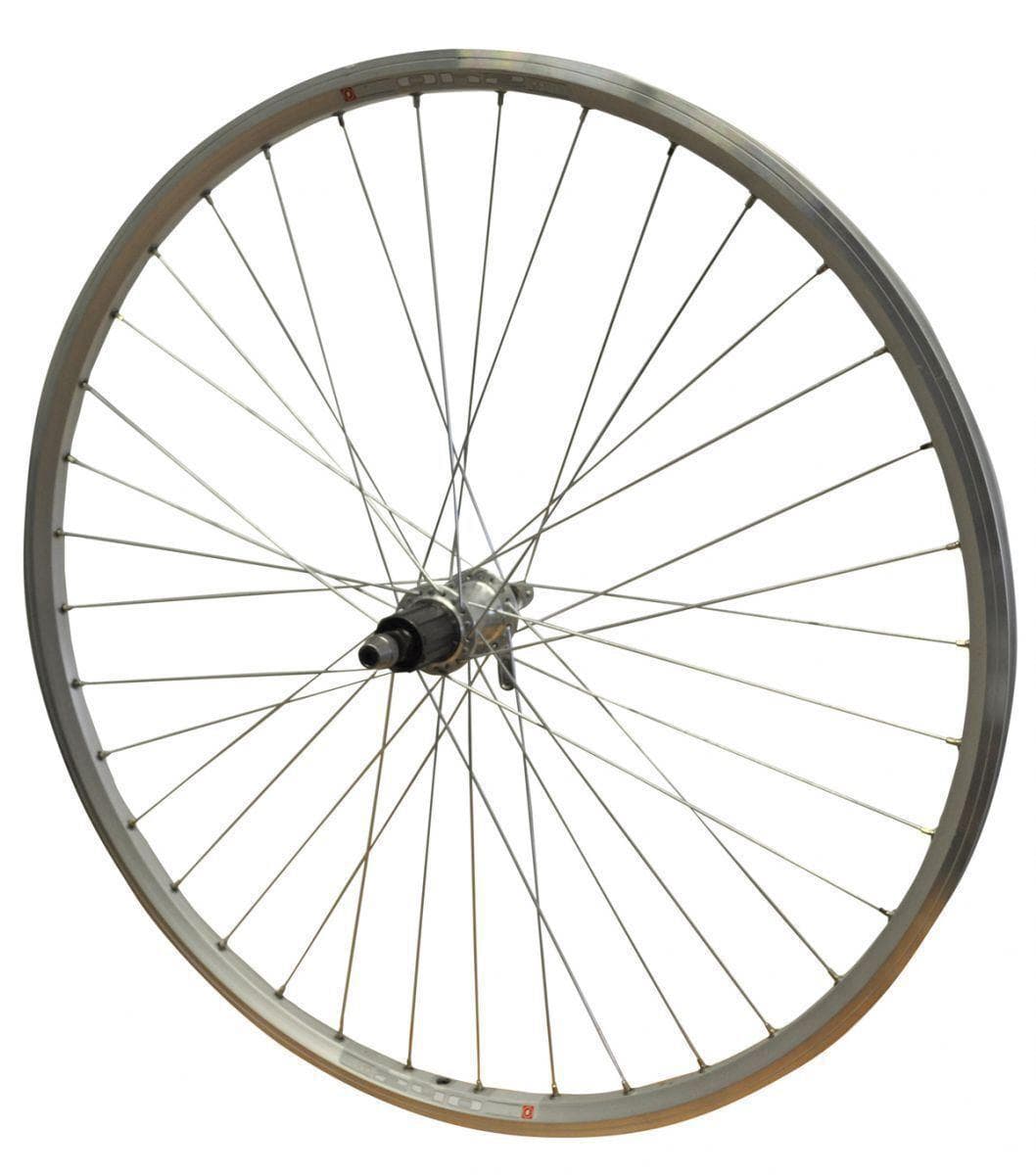 Tru-build wheels 700C Rear Wheel, Mach1 240 Rim, Silver, 8/9Spd Cassette Hub - Rear - Silver