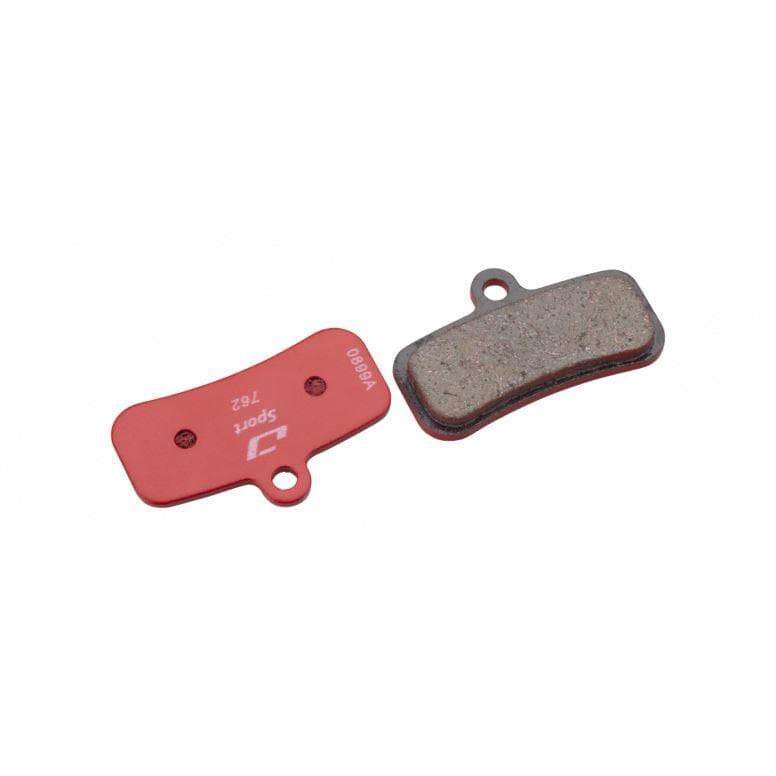 Jagwire Sport Semi-Metallic Disc Brake Pad - Shim MTB & RideRever - Red