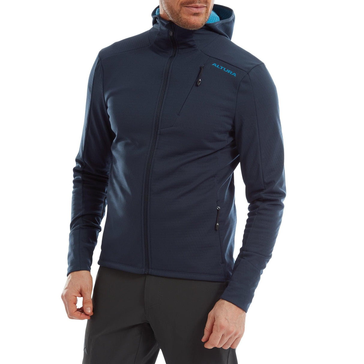 Altura Cave Men'S Softshell Cycling Hoodie 2022: Navy/Blue L