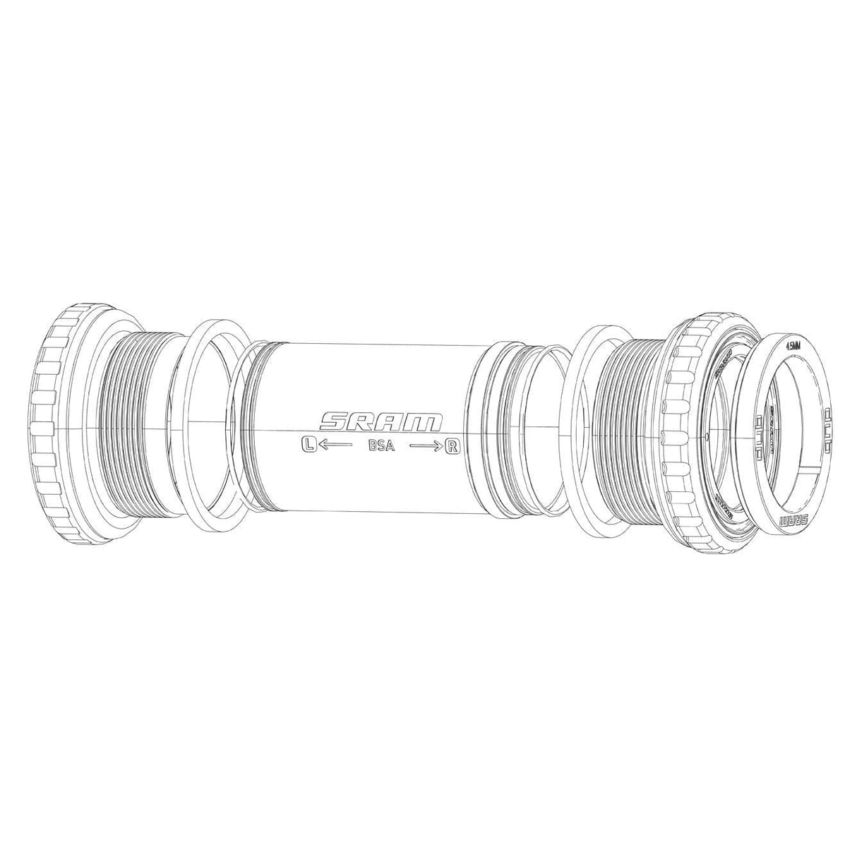 Sram Spare - Bottom Bracket Gxp Drive Side Reducer Shield Qty 10: