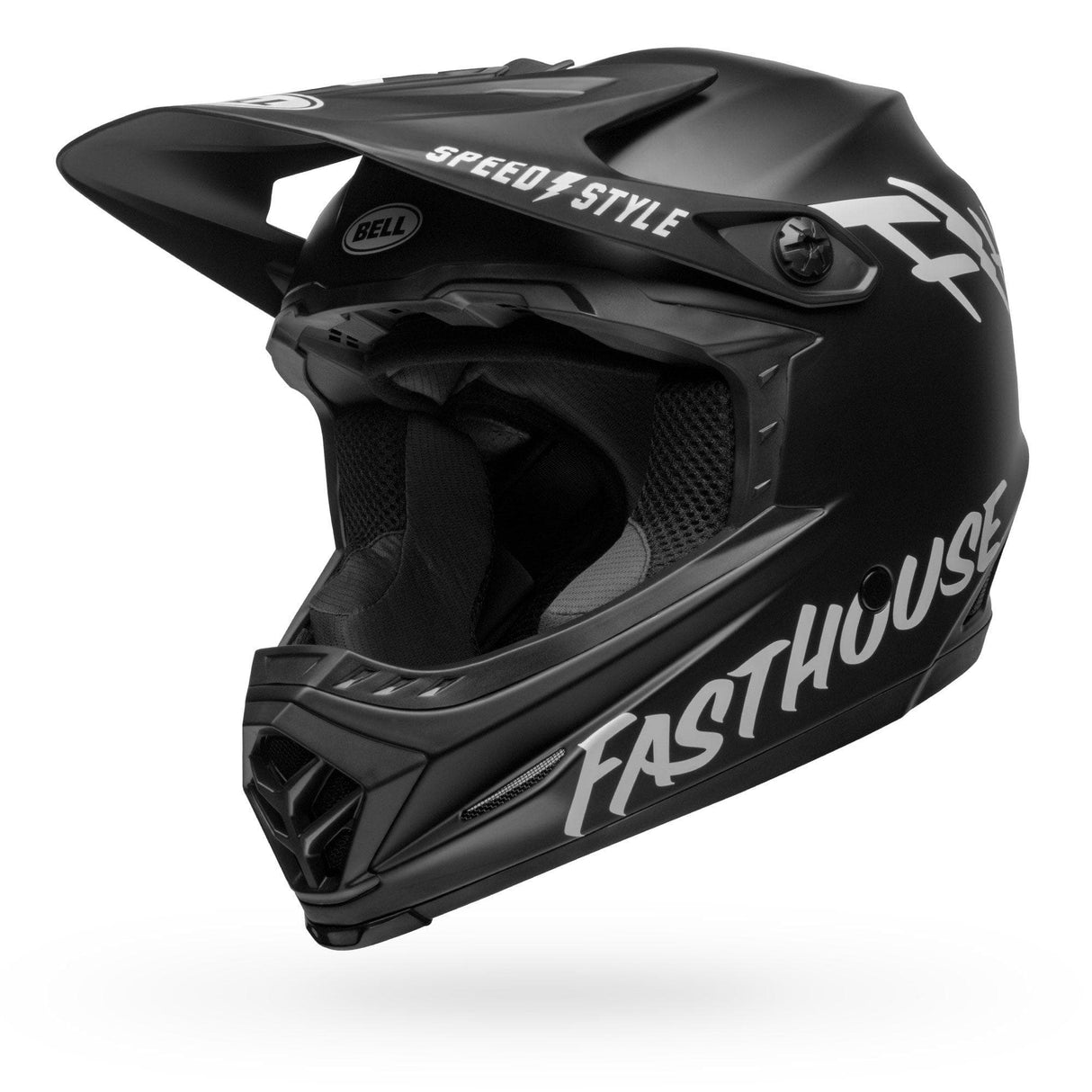 Bell Full-9 Fusion Mips Mtb Full Face Helmet 2019: Fasthouse Matte Black/White Xs 51-53Cm