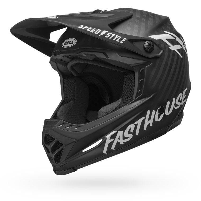 Bell Full-9 Mtb Full Face Helmet 2019: Fasthouse Matte Black/White Xs/S 51-55Cm