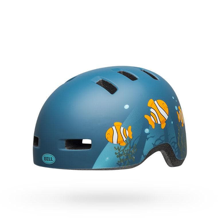 Bell Lil Ripper Children'S Helmet 2019: Clown Fish Matte Grey-Blue Unisize 48-55Cm