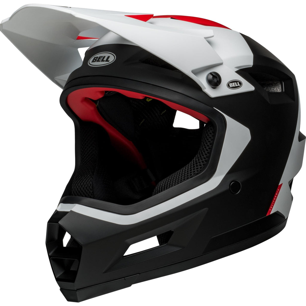 Bell Sanction 2 Dlx Mips Mtb Full Face Helmet 2023: Deft Matte Black/White M 55-57Cm