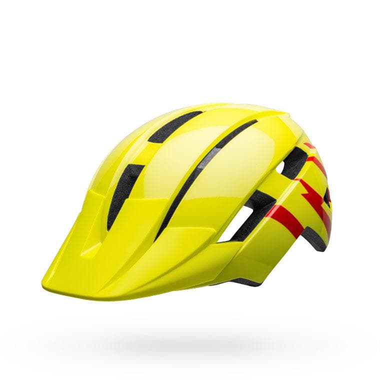 Bell Sidetrack Ii Youth Helmet 2020: Strike Gloss Hi-Vis/Red Unisize 50-57Cm