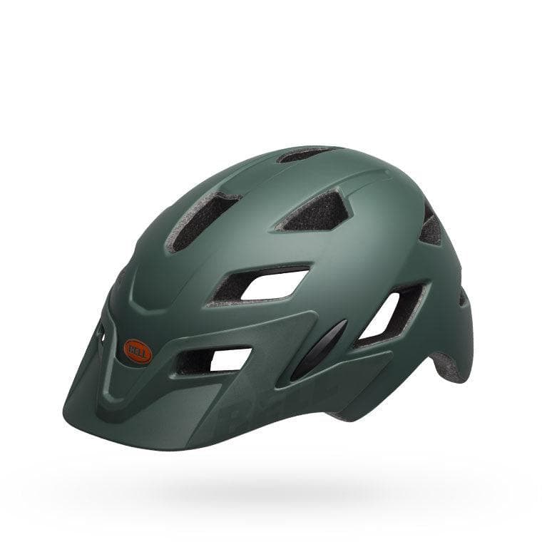 Bell Sidetrack Child Helmet 2019: Matte Dark Green/Orange Unisize 47-54Cm