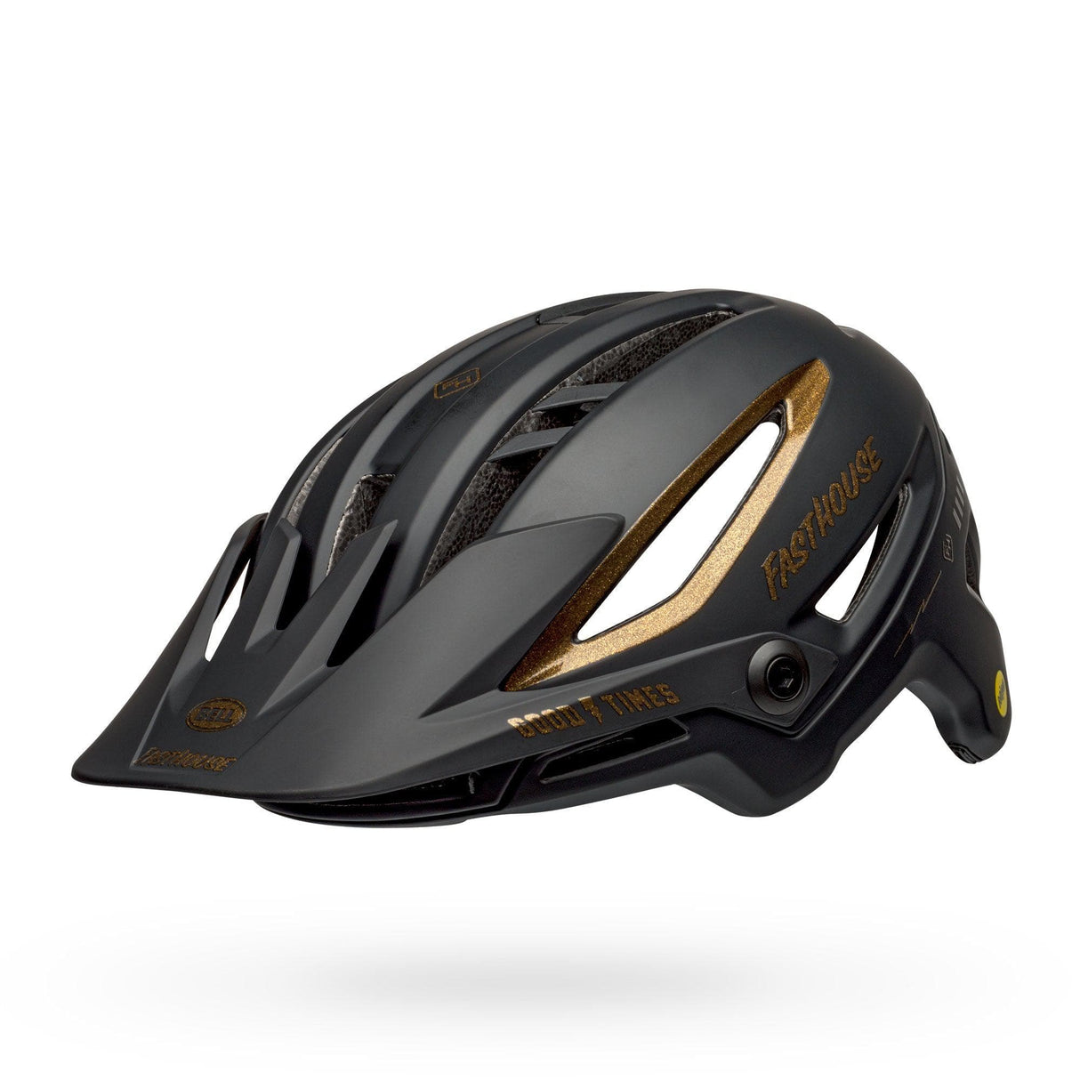 Bell Sixer Mips Mtb Helmet 2021: Fasthouse Matte/Gloss Black/Gold S 52-56Cm