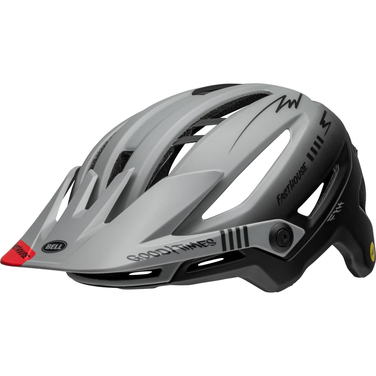 Bell Sixer Mips Mtb Helmet 2024: Fasthouse After Hours Matte Grey/Black M 55-59Cm