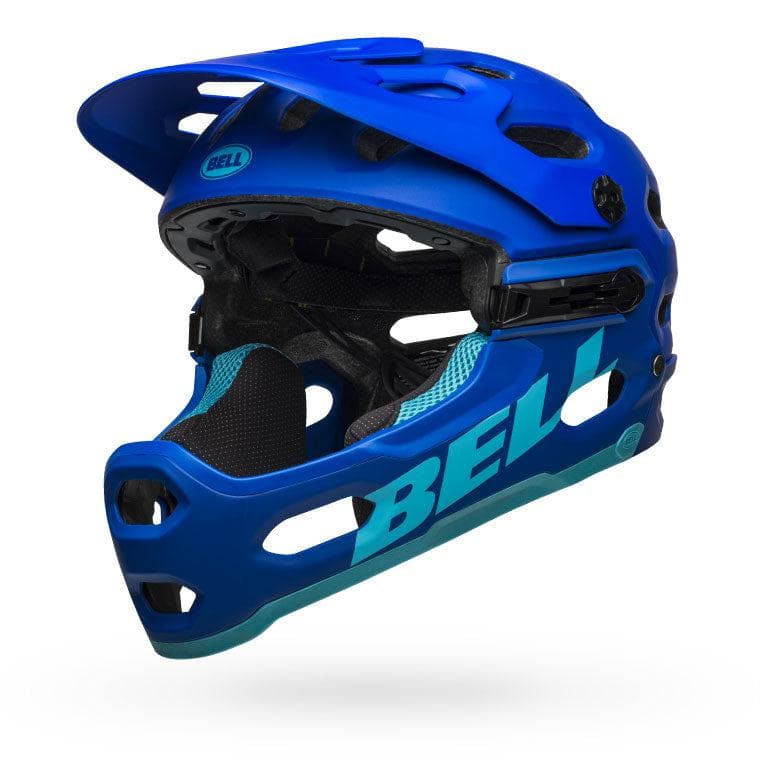 Bell Super 3R Mips Mtb Helmet 2019: Matte Blues M 55-59Cm