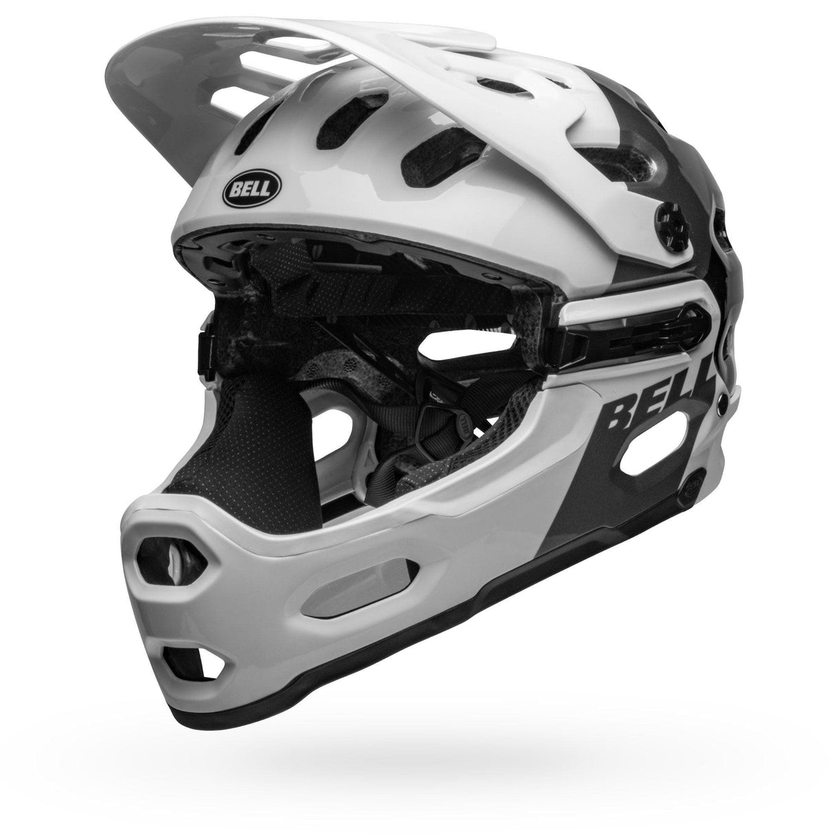 Bell Super 3R Mips Mtb Helmet 2022: White/Black L 58-62Cm