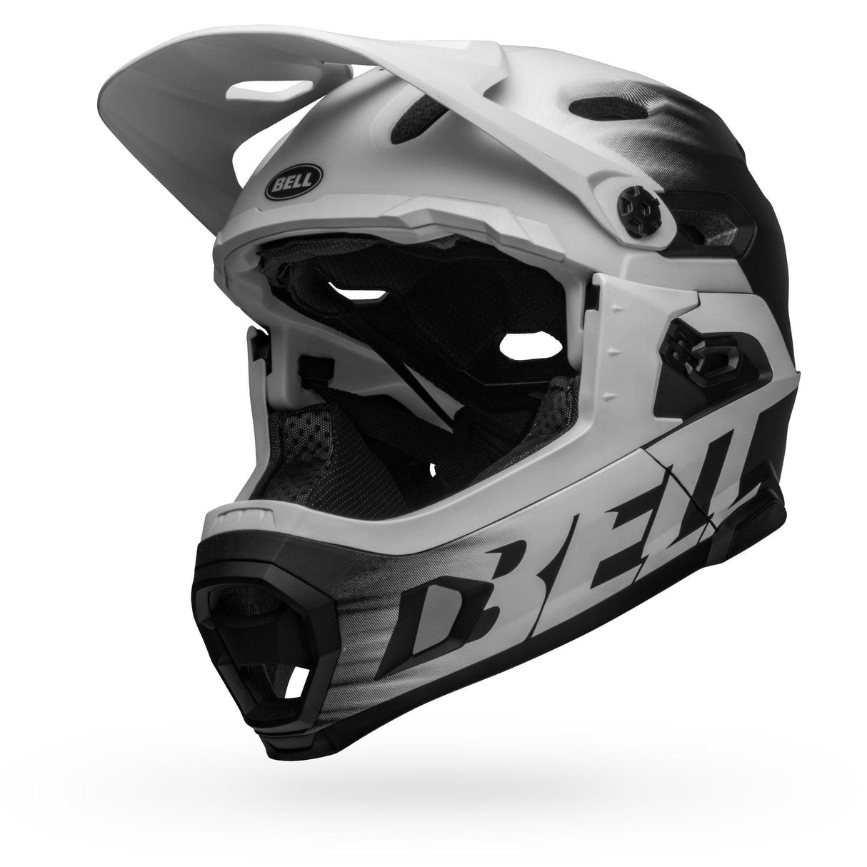 Bell Super Dh Spherical Mtb Helmet 2022: Matte Black/White S 52-56Cm